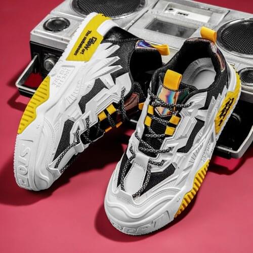 Personalized Sneakers Shoes Men Cool Sports Shoes Breathable Casual Shoes Mix Color Vulcanized Shoes Tech Design Platform Shoes