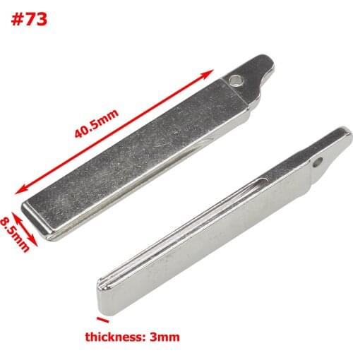 Kutery Remote #.73 Flip Car Key Blade For Renault Citroen Peugeot Folding Key Blank With Groove Replacement