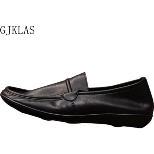 Genuine Leather Men Shoes Soft Casual Slip on Formal Loafers Men Moccasins Italian Black Male Driving Shoes Zabatos De Hombri
