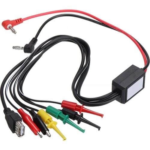 Stable Power Supply Test Lead Cable Kit Mayitr Copper Testing Tools 2 Alligator Clip 2 Banana Plug 4 Hook Clip for Phones