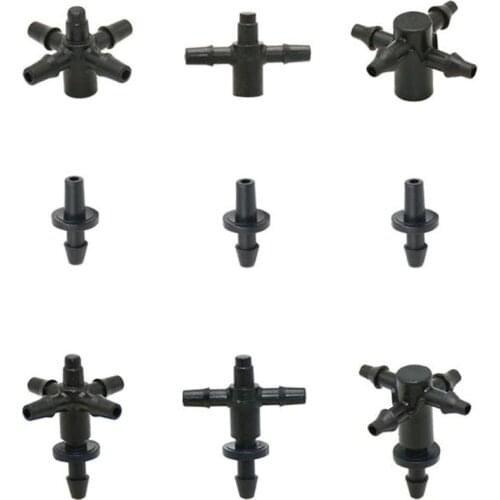 20set Arrow Dropper Connectors 2/4-Way 1/8" Hose Water Splitter For Pressure Compensating Dripper Greenhouse Irrigation System