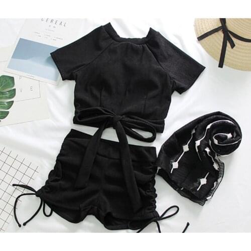 STAERK 2021 new split swimsuit womens three piece suit of sexy conservative hot spring long leg covered swimsuit