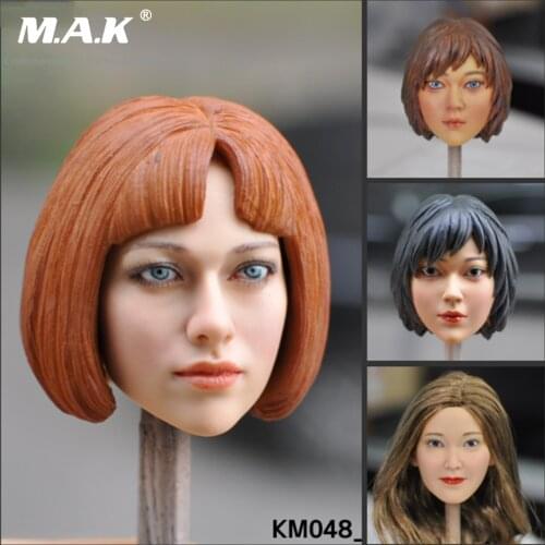 New 1/6 Scale Female Head Sculpt KM18-2 18-3 18-12 KM048-A for 12 inches Woman Figure Body