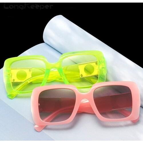 Vintage Oversize Square Sunglasses Women Luxury Brand Big Frame Sun Glasses Black Fashion Gradient Female Glasses Oculos UV400