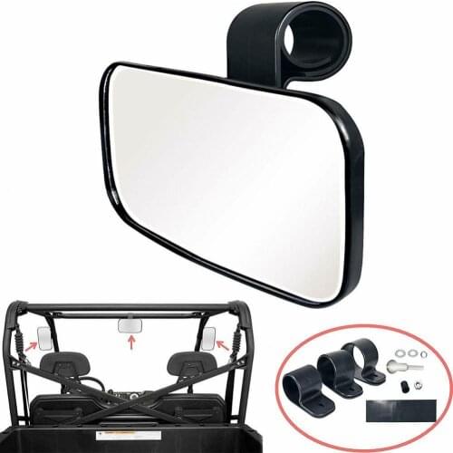 1.5/1.75/2 Inches Glass Adjustable Motorcycle Rear View Side Mirror UTV Wide Rear View Racing Mirror for Yamaha Rhino