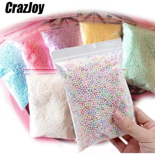 10000pcs Snow Slime Balls Accessories Foam Ball Additives Slimes Beads Filler Addition For Slime Mud Particles Antistress Toys