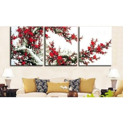 Modern fashion abstract oil painting on canvas EUro Hand painted plue flower decoration paintings NO frame