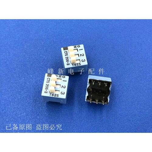 U.S. high handle 3-digit DIP switch to toggle three-digit digital coding switch 2.54 pitch CTS206-3
