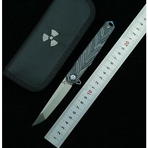 LEMIFSHE JR3395 D2 steel folding knife G10 handle outdoor camping survival pocket kitchen knife multifunctional EDC tool knife