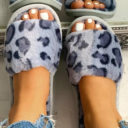 Winter Women Slipper Ladies Cross Fluffy Mules Soft Indoor Slides Furry Warm Slip on Flip Flops Plush Shoes Zapatos De Mujer