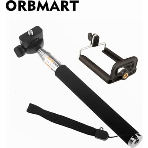 ORBMART Extendable Handheld Selfie Stick Monopod + Mount Adapter For Xiaomi iPhone 5s 6 6s Plus 7 Samsung S8 S8+ S7 S6 Note 5 4