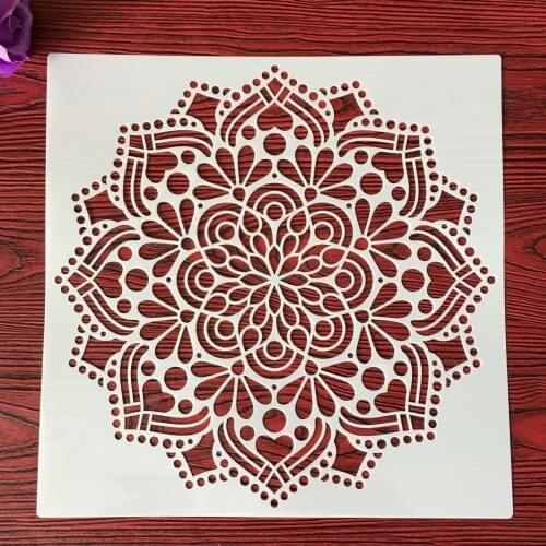 30 * 30cm Mandala DIY Layering Stencils Wall Painting Scrapbook Coloring Embossing Album Decorative Template for walls