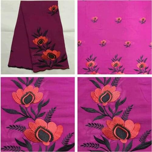 /CQW) 2021 High Quality Nigerian African Cotton Lace Fabric Embroidery Cotton Fabric For Daily Sewing! (01