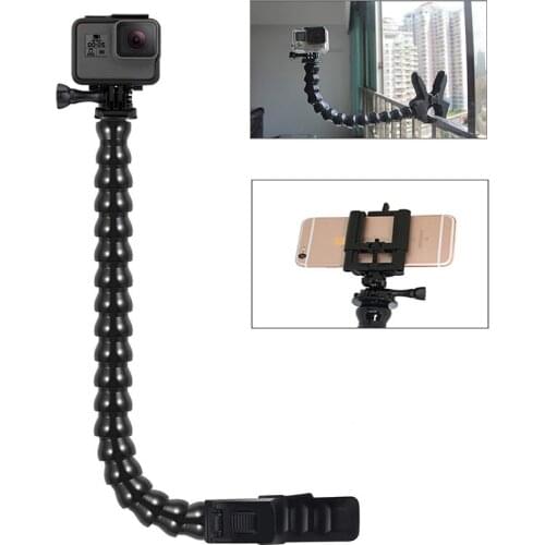 Jaws Flex Clamp Mount Adjustable Gooseneck for Gopro Hero 9 8 7 6 5 4 Session for Go pro Xiaomi Yi AKASO SJCAM EKEN Accessories