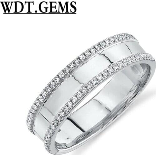 Womens 10K White Gold Diamond Band Ring Wedding Anniversary Round