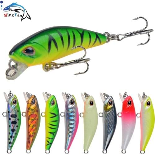 1pcs 4.5cm 3.4g Minnow Fishing Lure Mini Fish Ice Swimbait Crank Japan Fishing Tackle Pesca Bass Trout Lures Hard Bait