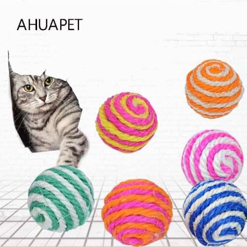 1 Pcs Kitten Toys Sisal Jouet Chat Cat Toy Mouse Cat Toy Ball Interactive Chewing Rattle Scratchs Chat Rope Ball Chewing Rattle
