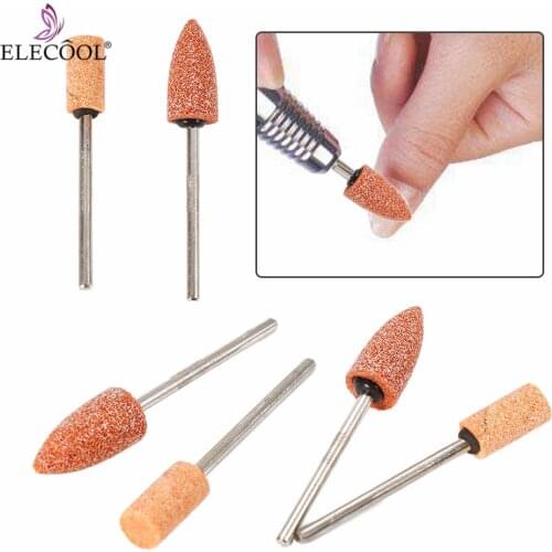 ELECOOL 1pc Polishing Grinding Head Shank 2.34mm Silicon Carbide Nail Drill Bits For Manicure Machine frezy do frezarki manicur