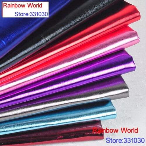 100*138cm 16colors High Quality Shiny Vinilic PU Leather fabric for DIY car ecotate shoes bags Garment material