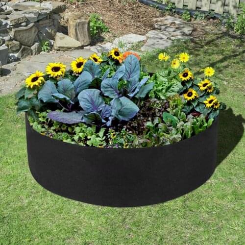 6 Sizes Round Fabric Growing Bags Gardening Pots Elevated Plant Beds Planting Containers For Outdoor Vegetables Flowers