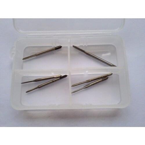 6pcs M1.0-M2 Head HSS High Hardness Hand Grinding Machine Taps Pole Tapping