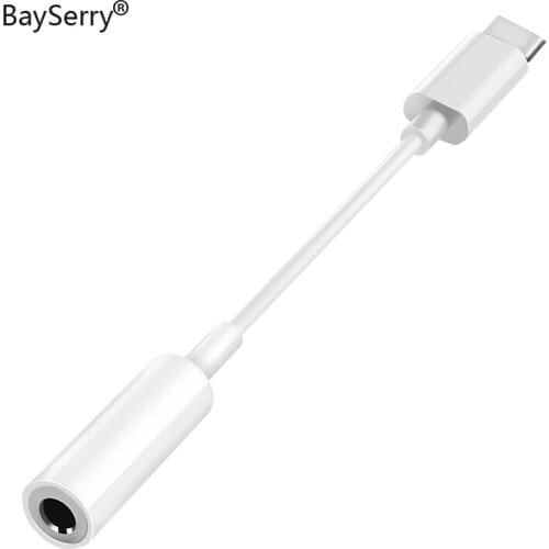 BaySerry USB C to 3.5mm AUX Headphones Type C Jack Adapter Audio Cable Adapter For Xiaomi Mi 11 10 Samsung S21 S20 Huawei P30