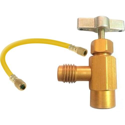 1/4 SAE Thread Adapter R-134a Opener Valve Tool 25cm R134a Refrigerant Adapter Refueling Conditioning Refrigerant Bottle Opener