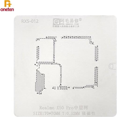 Amaoe BGA Reballing Stencil RX5-012 For Realme X50Pro Middle-Level Net/Motherboard Middle-level Steel Mesh