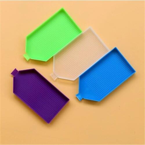 AZQSD 4pcs Diamond Painting Large Capacity Rhinestone Tray Big Tools Diamond Art Tools Accessories Random Color