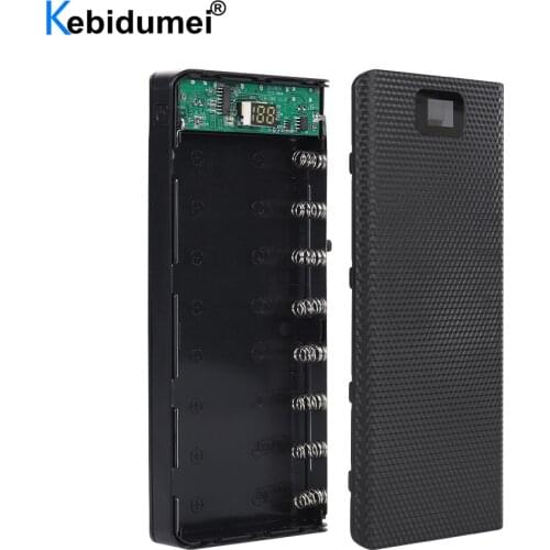 Kebidumei External 5V 2A 8 18650 Battery Power Bank Case Battery Charge Storage Box Shell For Charging Mobile Phones Portable