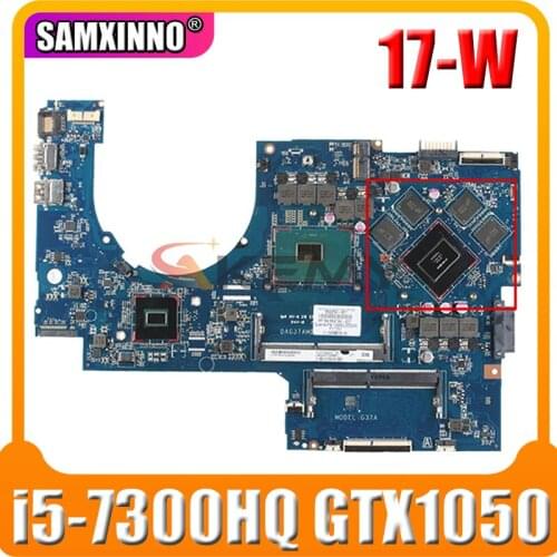 For HP 17-AB 17-W Laptop Motherboard 915468-601 With SR32S i5-7300HQ CPU GTX1050 GPU DDR4 DAG37DMBAD0 MB 100% Tested Fast Ship