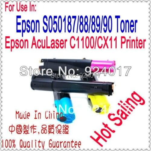 For Epson Aculaser C1100 C1100N CX11 CX11N CX11NF C100 C100N C21N C21NF Toner,For Epson S050187 S050188 S050189 S050190 Toner
