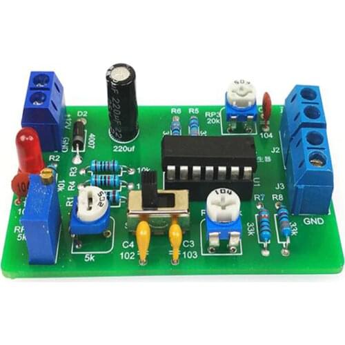 Function Signal Generator Sinusoidal Triangle Square Wave Multi-Channel Waveform Signal Generator Module DIY Kit Adjustable Freq