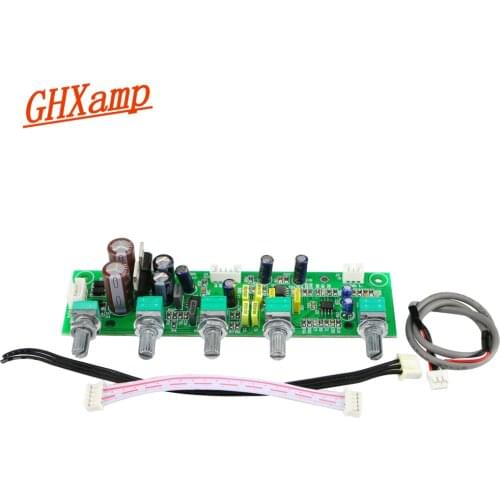 GHXAMP NE5532 Subwoofer Preamplifier 2.1 Preamp Tone Board Treble Bass Ultra low frequency Independent Adjustment Dual AC12V 1pc