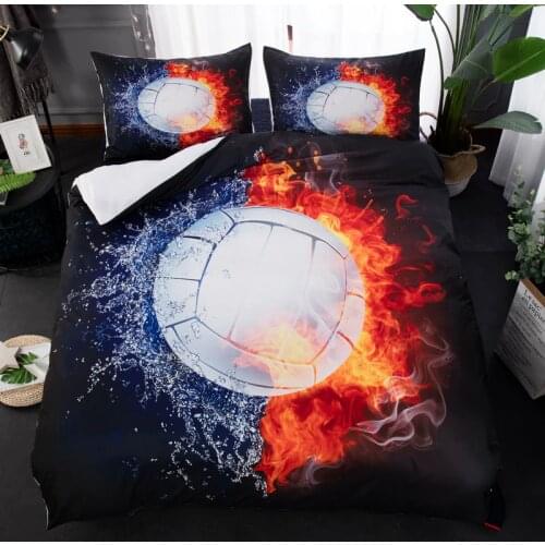 Volleyball Bedding Set 3D Print Sports Duvet Cover Pillowcase Twin Queen King Size Bedclothes 3pcs home textiles