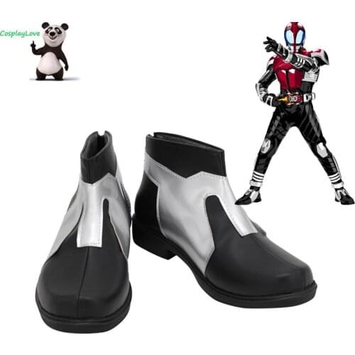 Masked Rider Kamen Rider Kabuto Black Silver Cosplay Long Boots Leather Shoes Custom Made for Unisex CosplayLove