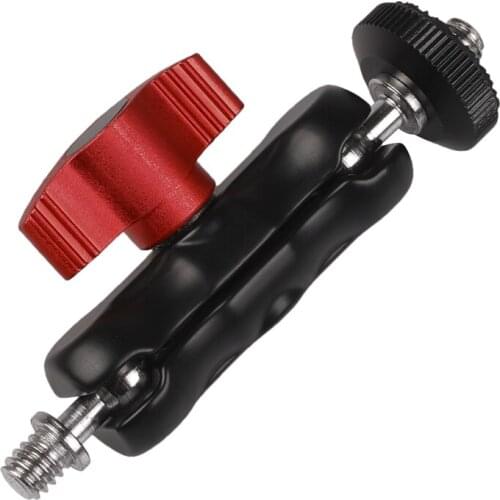 Mini Friction Magic Arm Multi-Function Double Ball Head with 1/4" Screw for DSLR Camera LCD Monitor LED Lights Adapter Mount