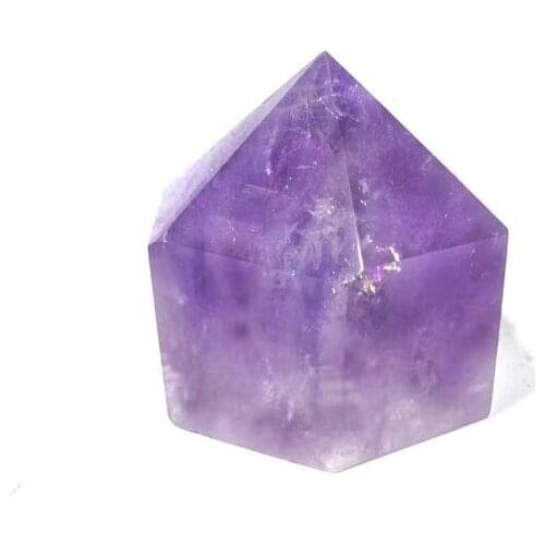 New arrivals polished feng shui crystal natural purple amethyst gemstone tower for healing reiki