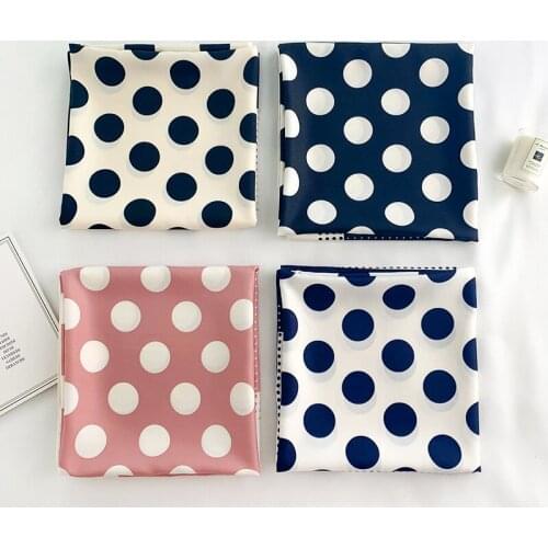 New fashion scarf for ladies dots printing 90*90 scarf shawl fresh literary scarf women fashion trend decorative square scarf