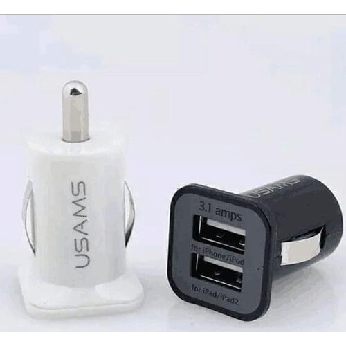 1PC Plastic Mini Car Truck Dual 2 Port USB Cigarette lighter Adapter Pocket Mobile Auto Universal Phone Changer Tool 20Dev21