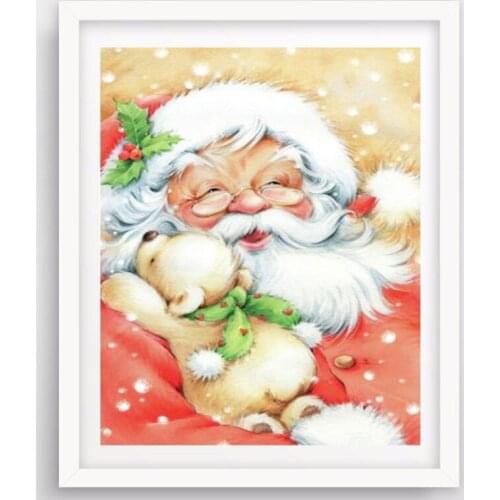 Santas Christmas Diamond Embroidery DIY Needlework Full Diamond Painting Cross Stitch 5D Rhinestones Mosaic New Year gift RD06
