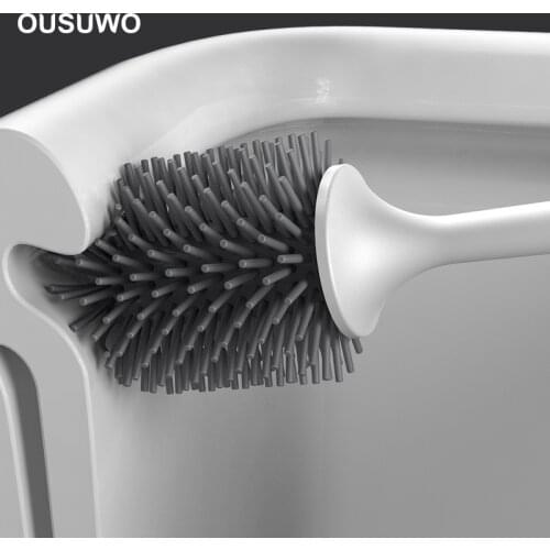 Bathroom Toilet Brush Rubber Head Holder Cleaning Brush For Toilet Wall Hanging Household Floor Cleaning Bathroom Accessories