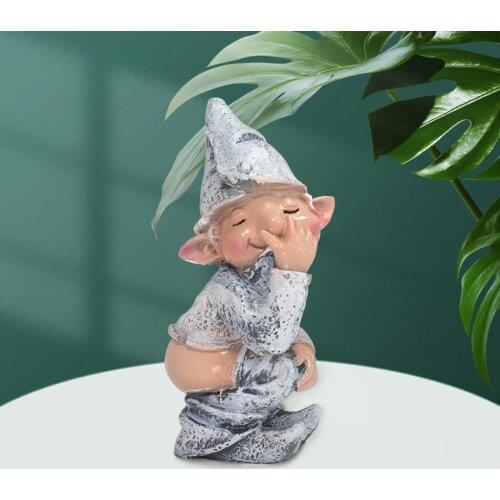Garden Ornament Naughty Gnome Statue 3 Model Type For Choice Funny Dwarf Figurine Statues Decorate Crafts For Gardening