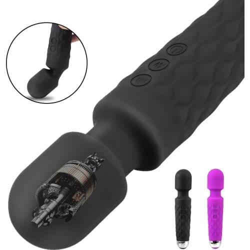 Vagina Anal Clitoris Stimulate Magic AV Wand Vibrator Body Massger 8 Speeds 20 Modes Sex Toys for Woman Female Masturbation