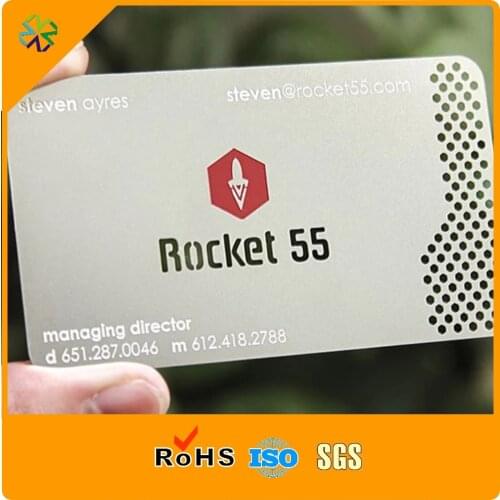 Good quality fashion design business card, mirror finished metal card, stainless steel name card