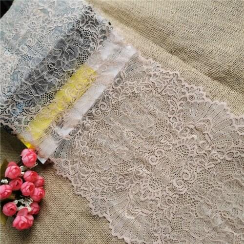 E3061*23cm Meter/Lot 23.5cm Width Black Eyelashes Lace Trim Fabric Flower DIY Crafts Wedding Dress Clothing Bra lace material Ha