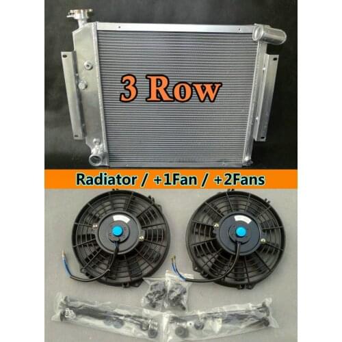 3Row Aluminum Radiator + Fan For 1970-1981 International Harvester Scout II & Pickup 3.2L 5.0L 5.6L I4 V6 V8 Softop Safari II