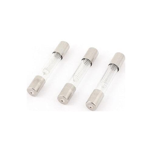 3 Pcs Cylinder Shape Microwave Oven 6 x 40mm Axial 750mA 5KV Glass Tube Fuses