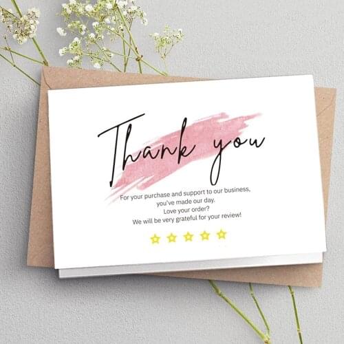 30 Pieces Thank You for Supporting My Small Business Cards Customer Thank You for your order Card Greeting Cardstock for party