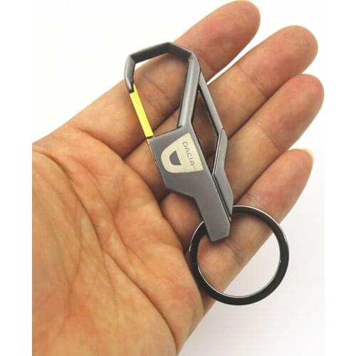 3D Car Keychain Metal Key Holder Logo Car Fashion For Dacia Lodgy 2 Mcv Sandero Duster Logan Sandero Key Chain Ring